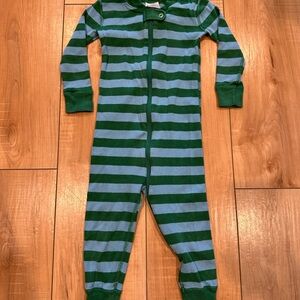 Hanna Andersson Green and Blue Striped Kids One Piece
